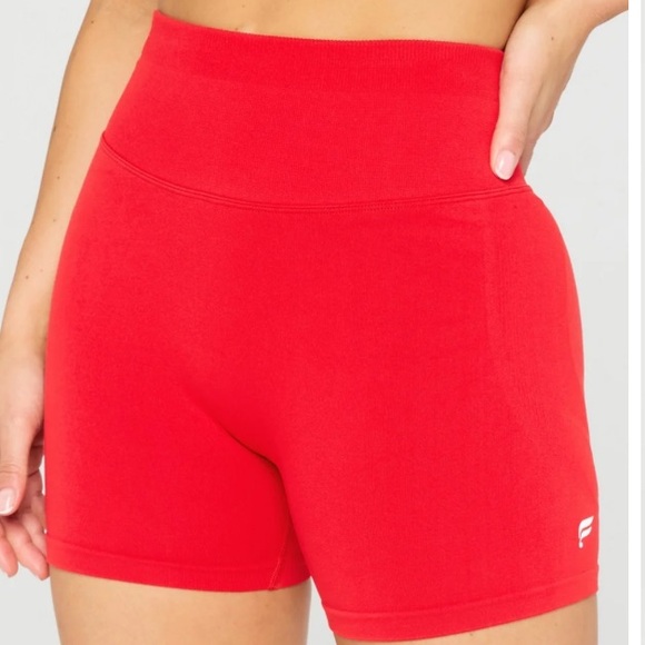 Fabletics Red Athletic Shorts - Picture 2 of 4